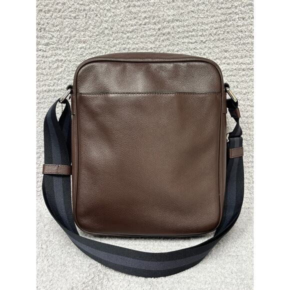 Coach Brown Pebbled Leather Charles Flight Bag F54782 #60327 - Picture 1 of 13